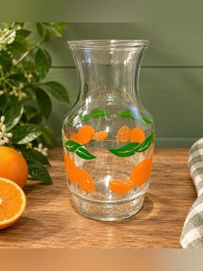 Anchor Hocking  Orange Juice Pitcher Carafe Glass